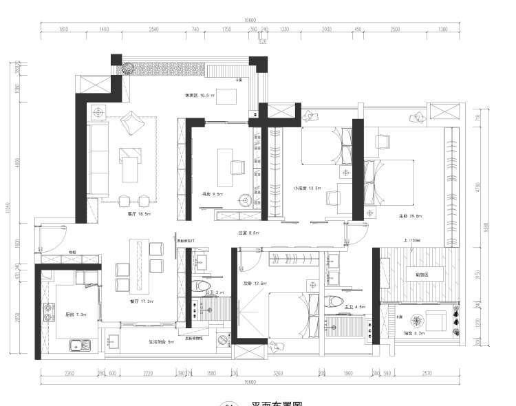 广州 184 平米三室一厅,简约原木风打造 INS 网红家-17