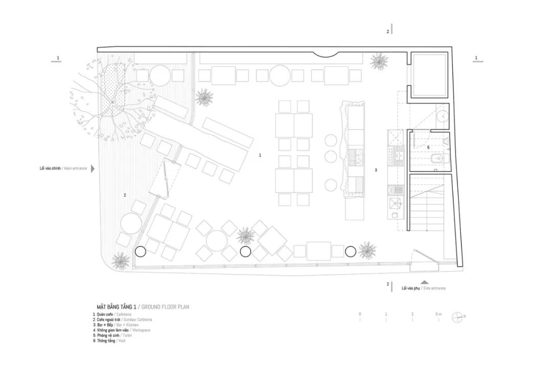 越南 420m²综合咖啡楼设计，打造自然与商业的完美融合-34
