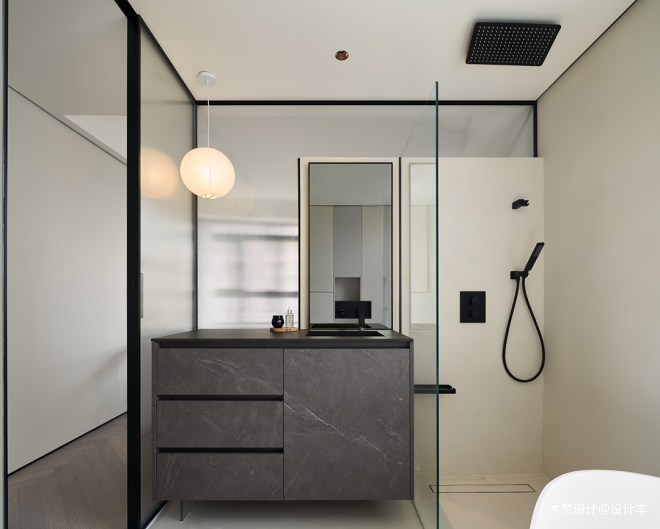 语文老师独居105㎡现代简约家：岛台餐桌、独立猫房、超大办公区-87