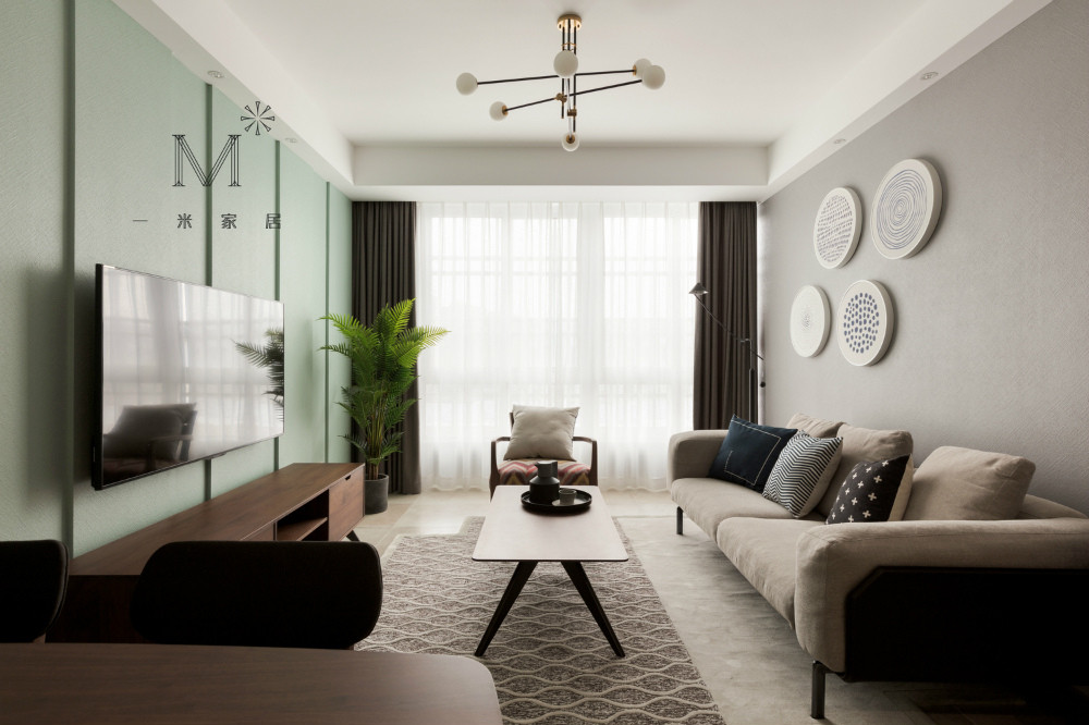 一米家居打造 150㎡现代简约清新空间-5