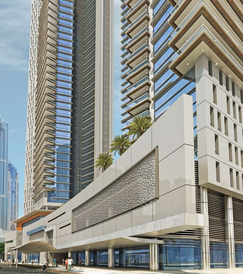 迪拜滨海区双子塔设计丨阿联酋迪拜丨迪拜某建筑设计公司-5