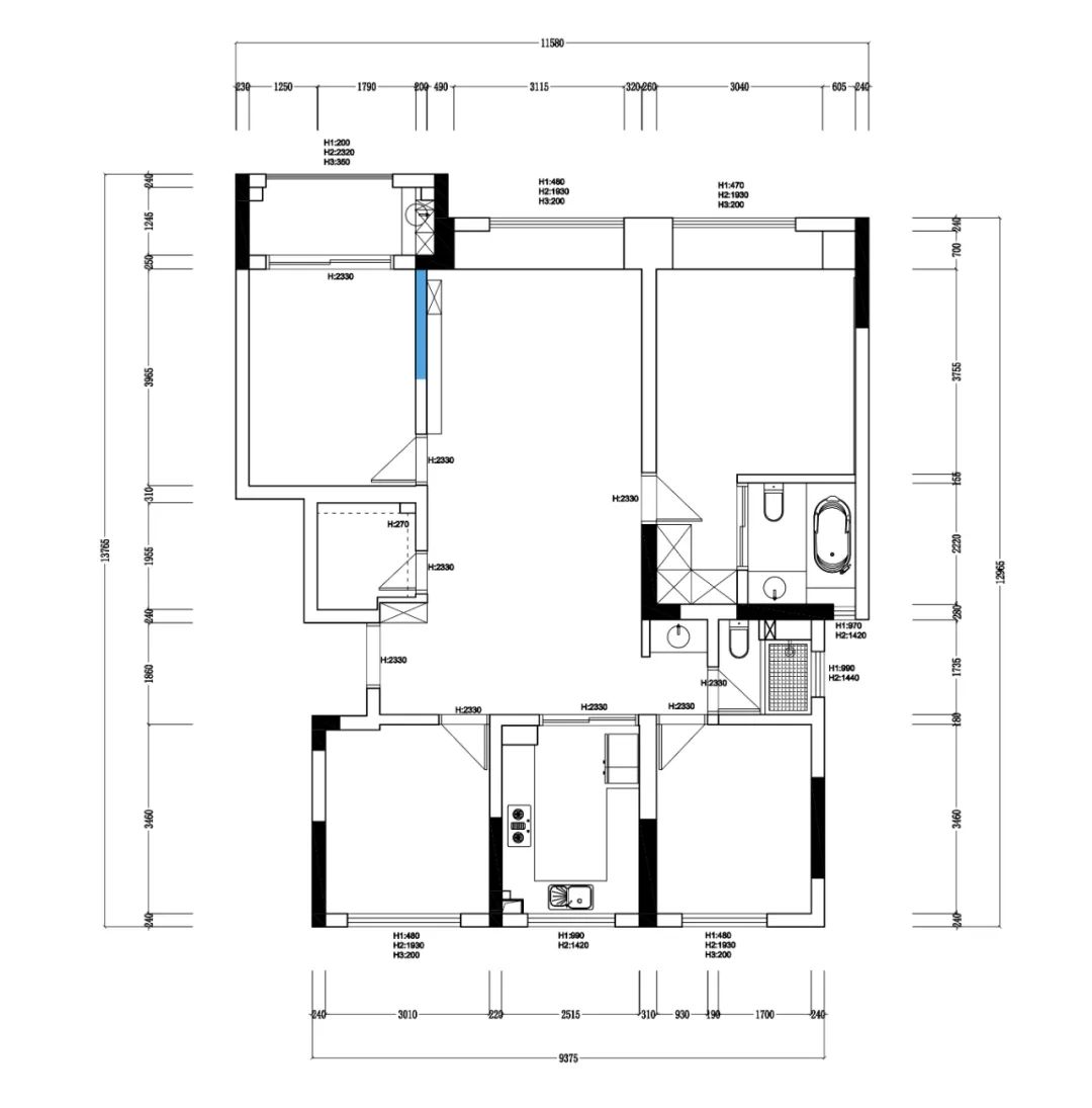 奶油系混搭风,打造130㎡优雅诗意家居空间丨中国宁波丨橙熹设计-11