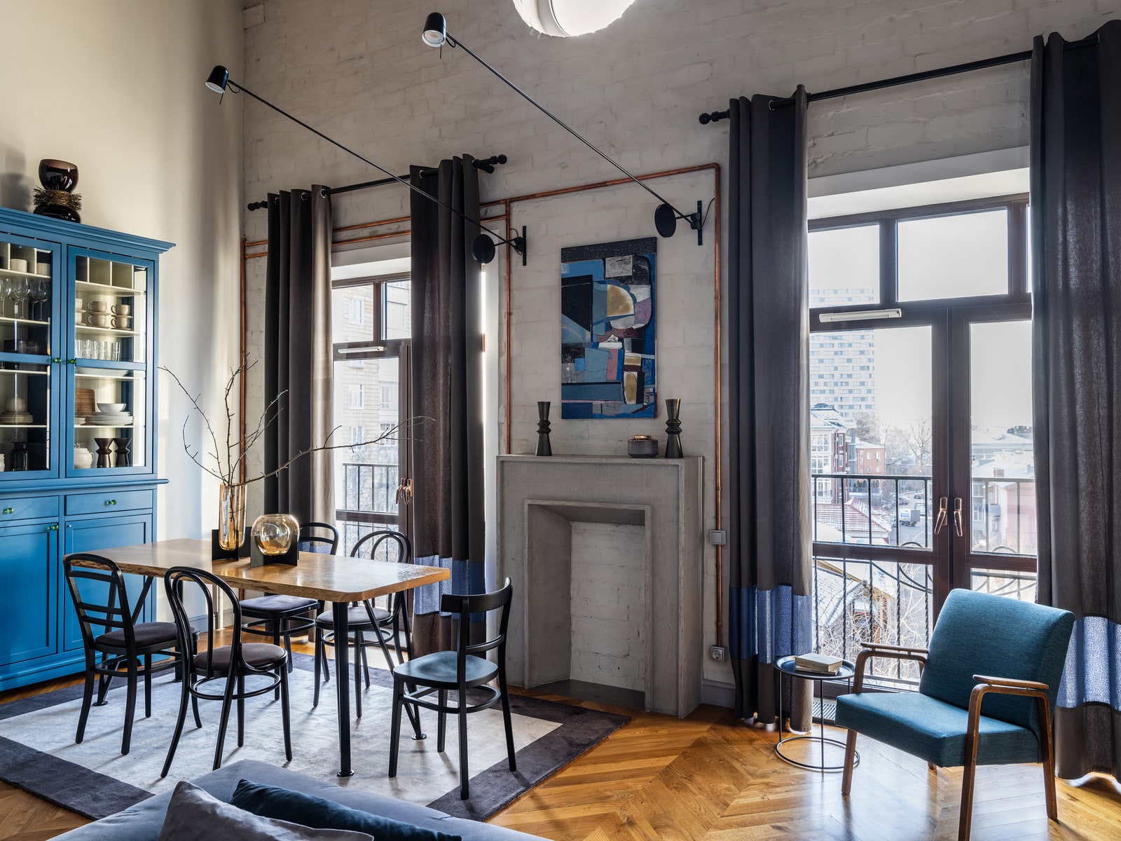 146㎡顶层新建成公寓室内设计-4