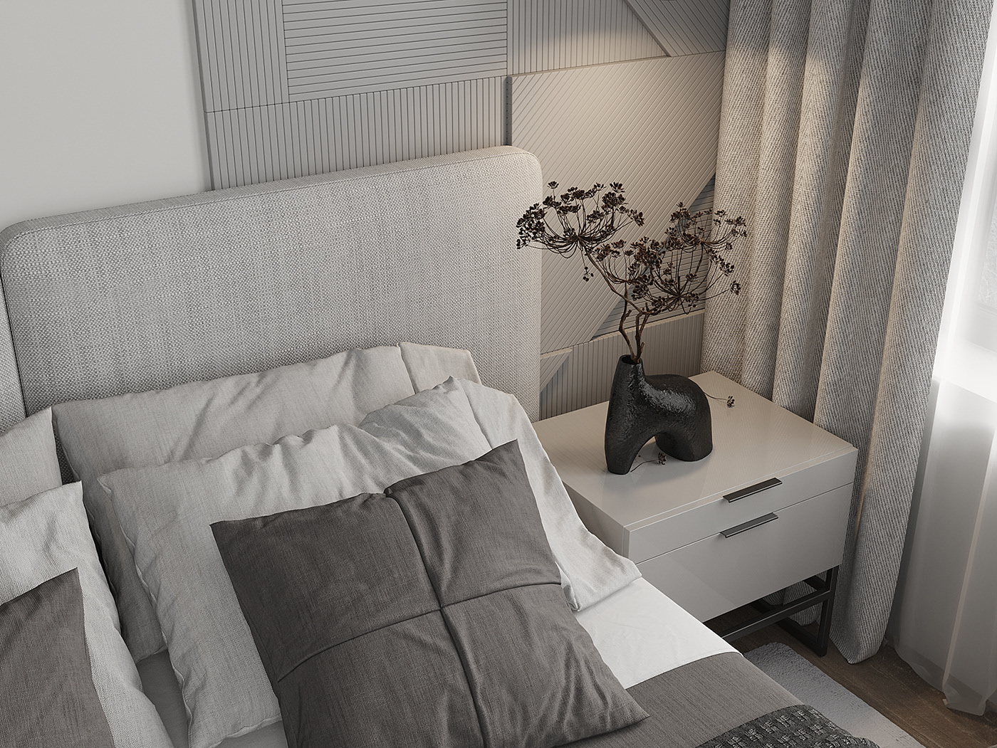 高级灰色系公寓设计 超有范儿！-5