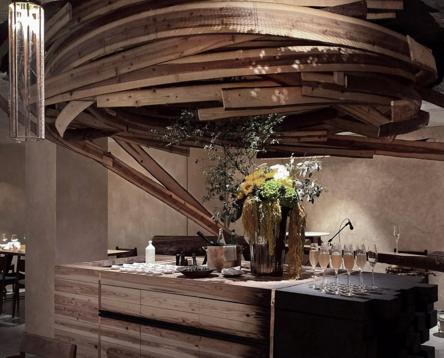 台北雪松木板“漩涡”餐厅-7