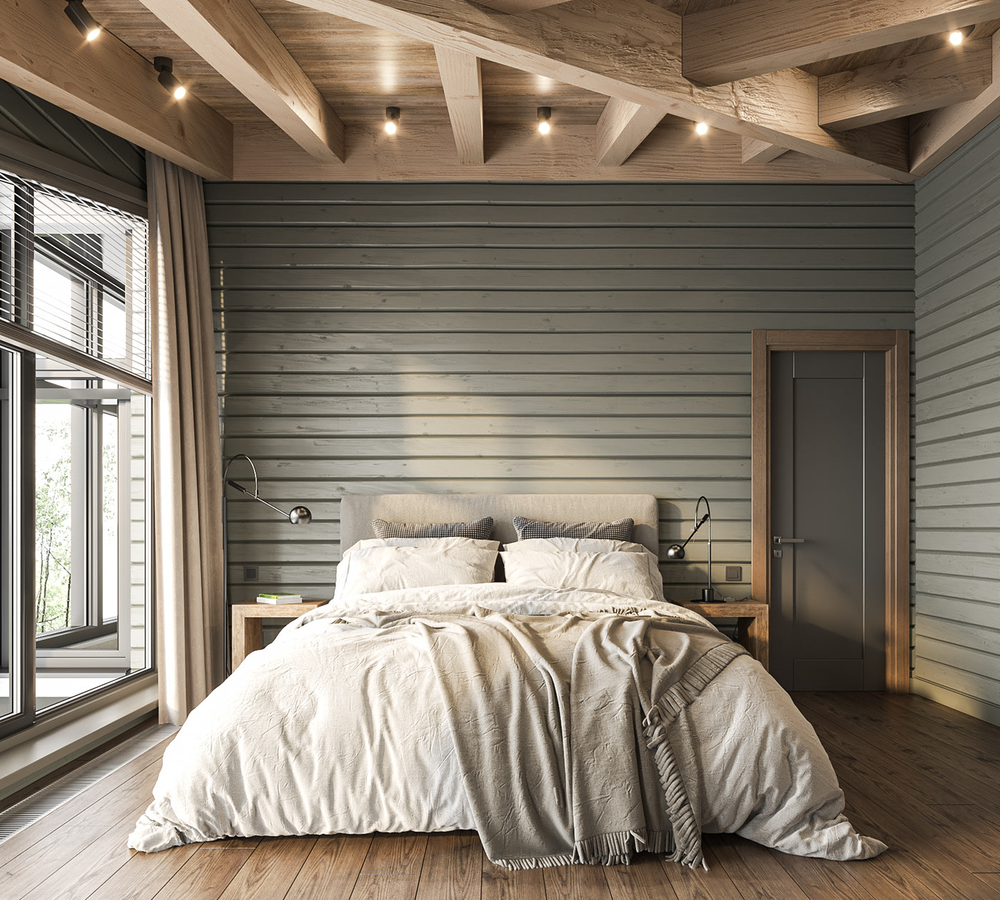 200平 木质简约别墅设计-19