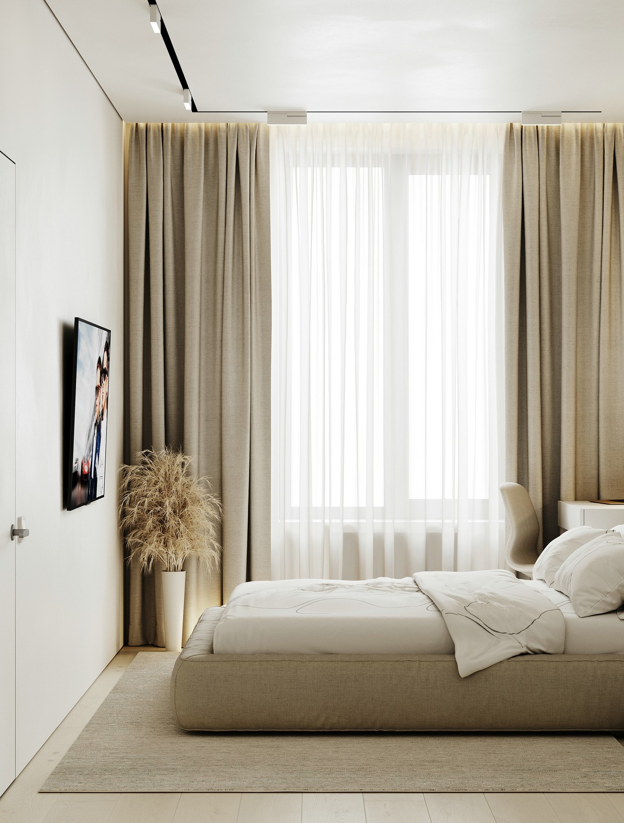 原木与浅灰色住宅设计-11