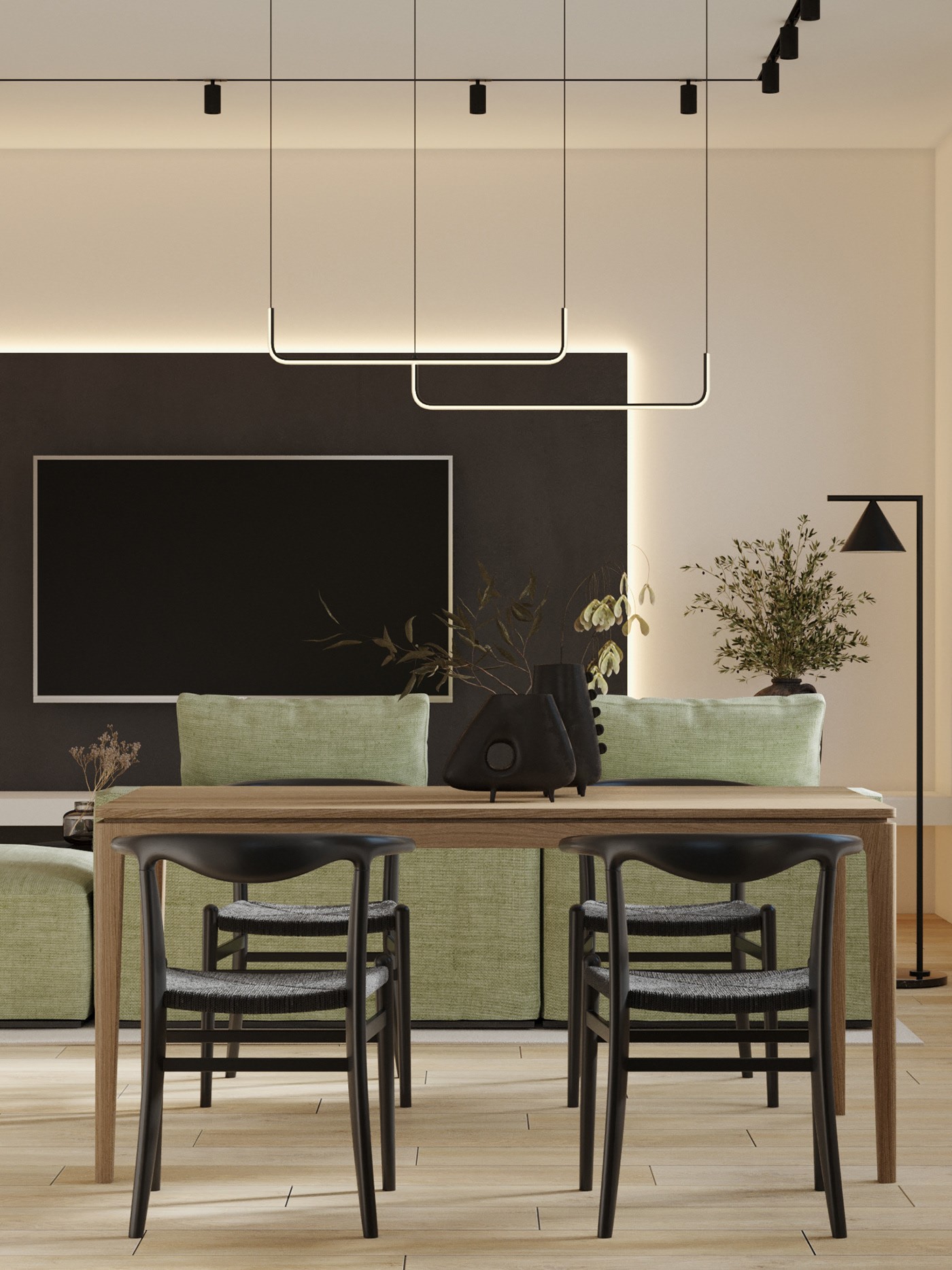 原木与绿色打造清新舒适居住空间-9