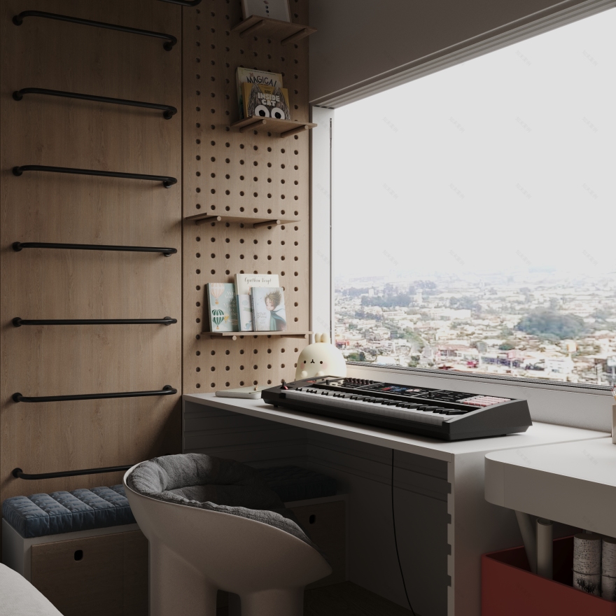 DORMITORIO DEP CC005 儿童卧室设计丨秘鲁利马丨César Villarroel-12