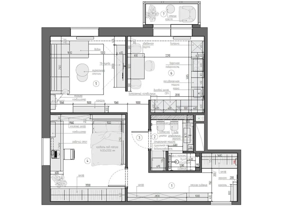 送给妈妈的礼物 · 60㎡梦想中的家丨Olga Filippova-6