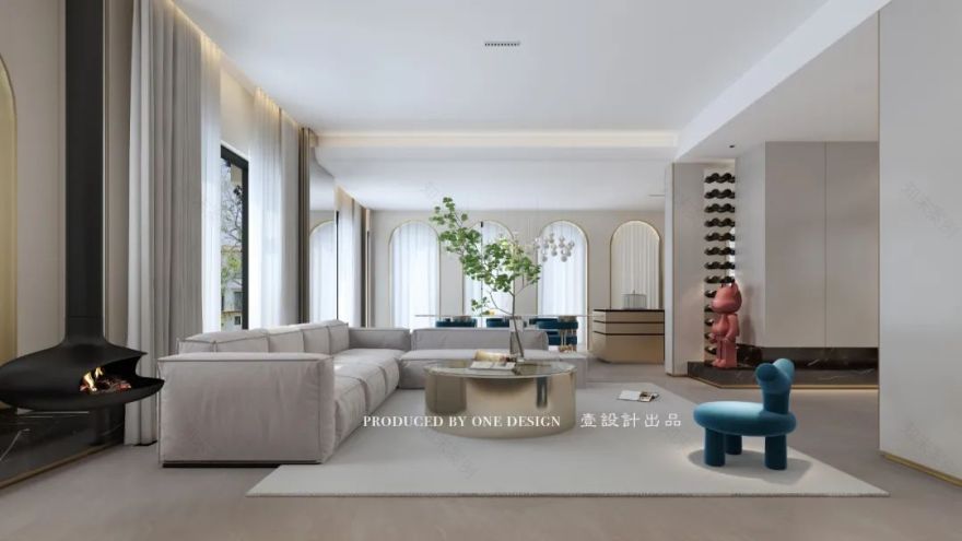 无锡绿地世纪城 600㎡现代轻奢别墅设计-14