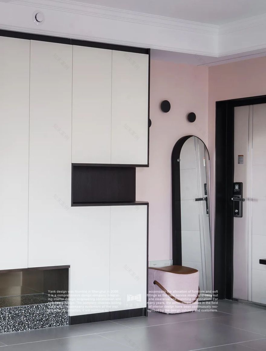 上海 102 平北欧风之家,粉色++ 白色++ 黑色大胆用色,储物空间超强-32