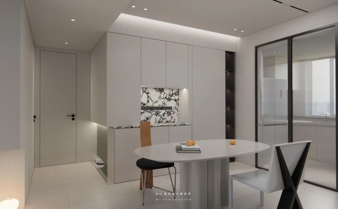 【首发】MH设计新作：素净•情感▏极简表达美学空间-23