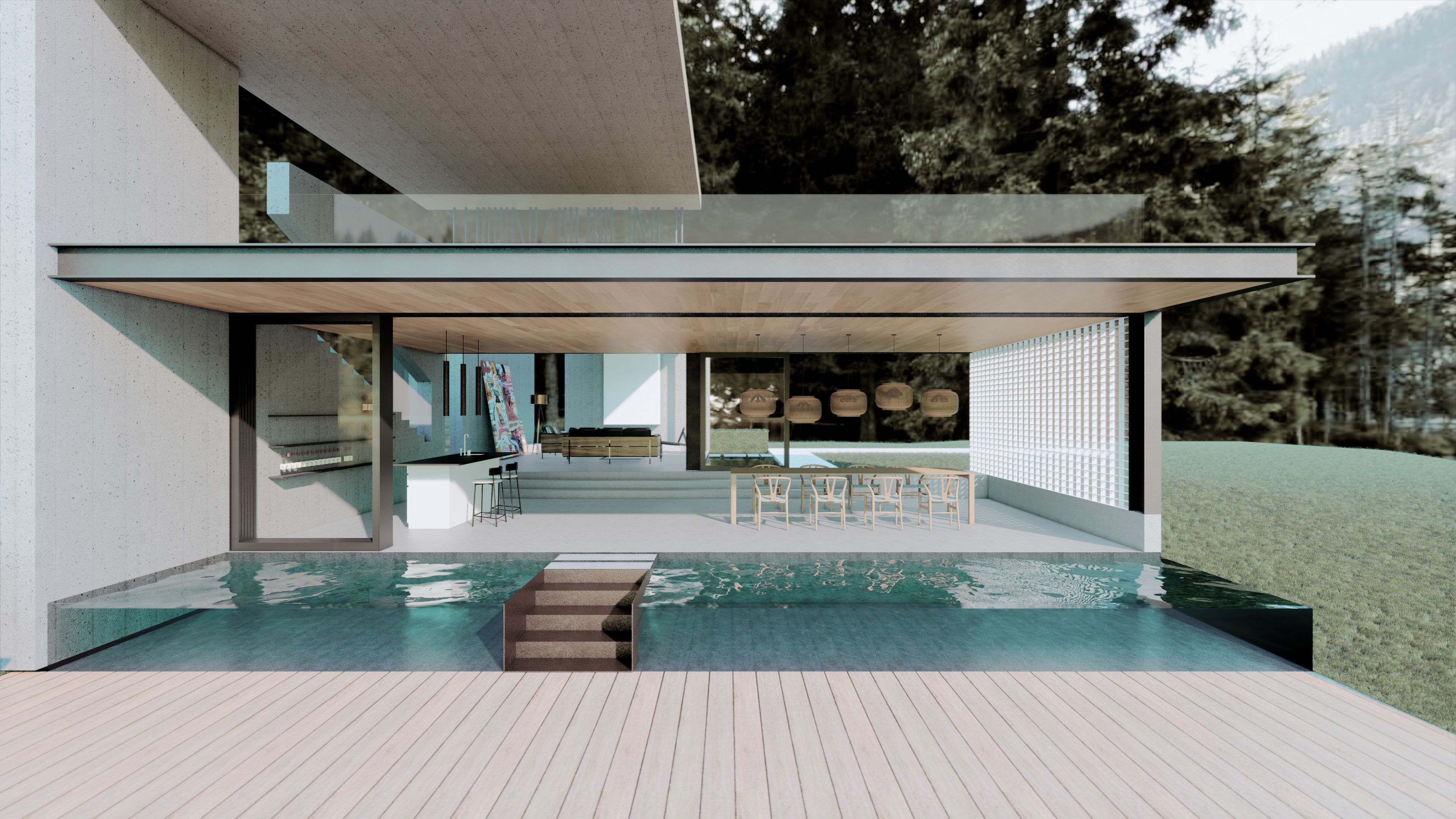 建筑设计｜佘山别墅庭院客厅-0