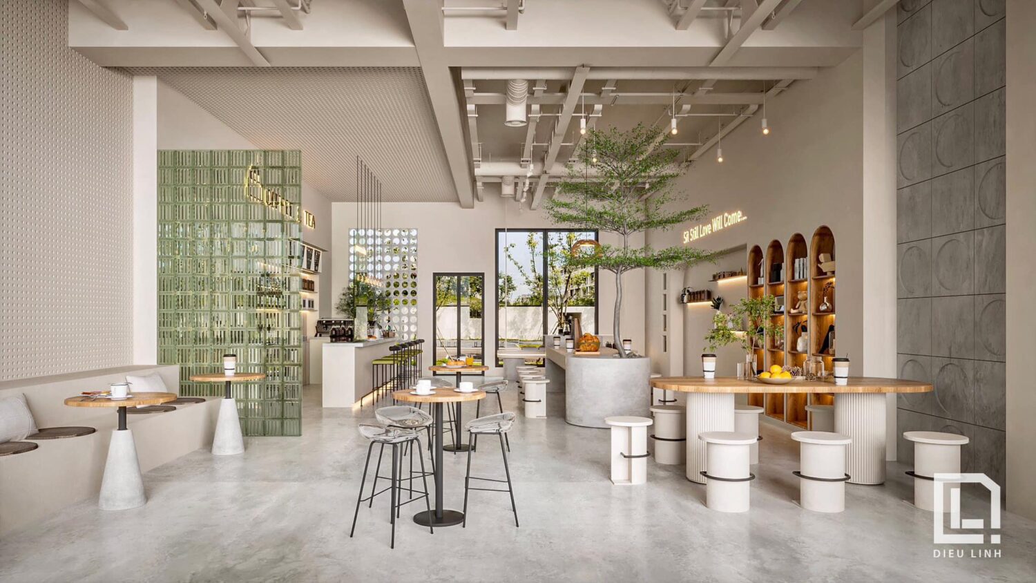 Sketchup咖啡室室内模型丨Dieu Linh-1
