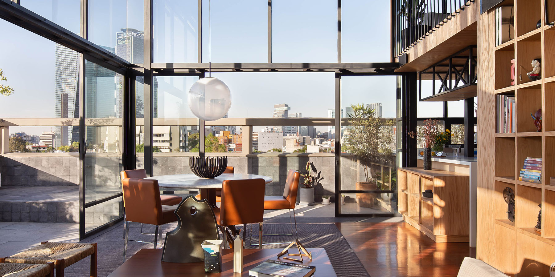 墨西哥现代顶层公寓,国际风格与自然景观完美融合-0