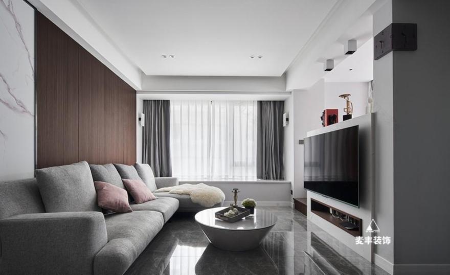 麦丰国际设计丨 90㎡现代简约家居,自然与理性的完美融合-0