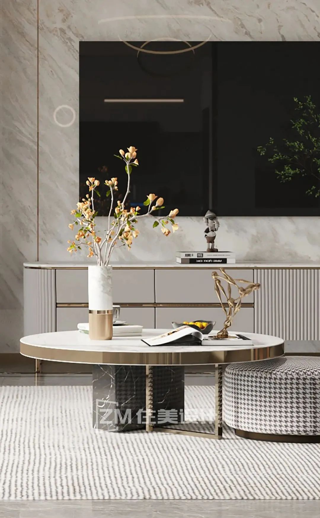 长沙金茂湾现代轻奢私宅设计丨中国长沙丨住美设计-21