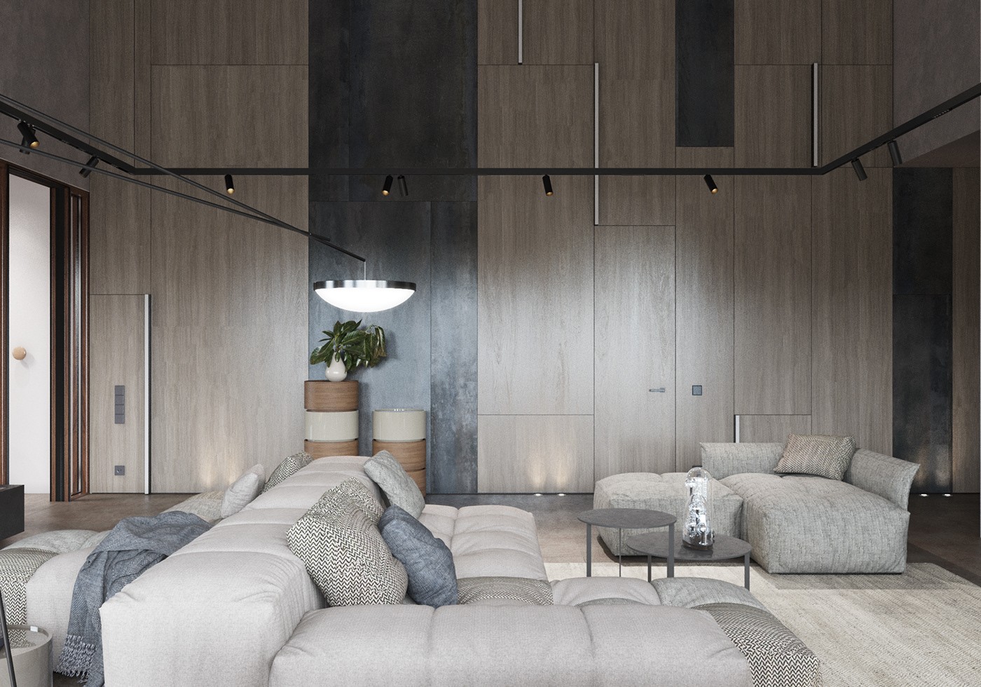 莫斯科中性单色调乡间别墅-1