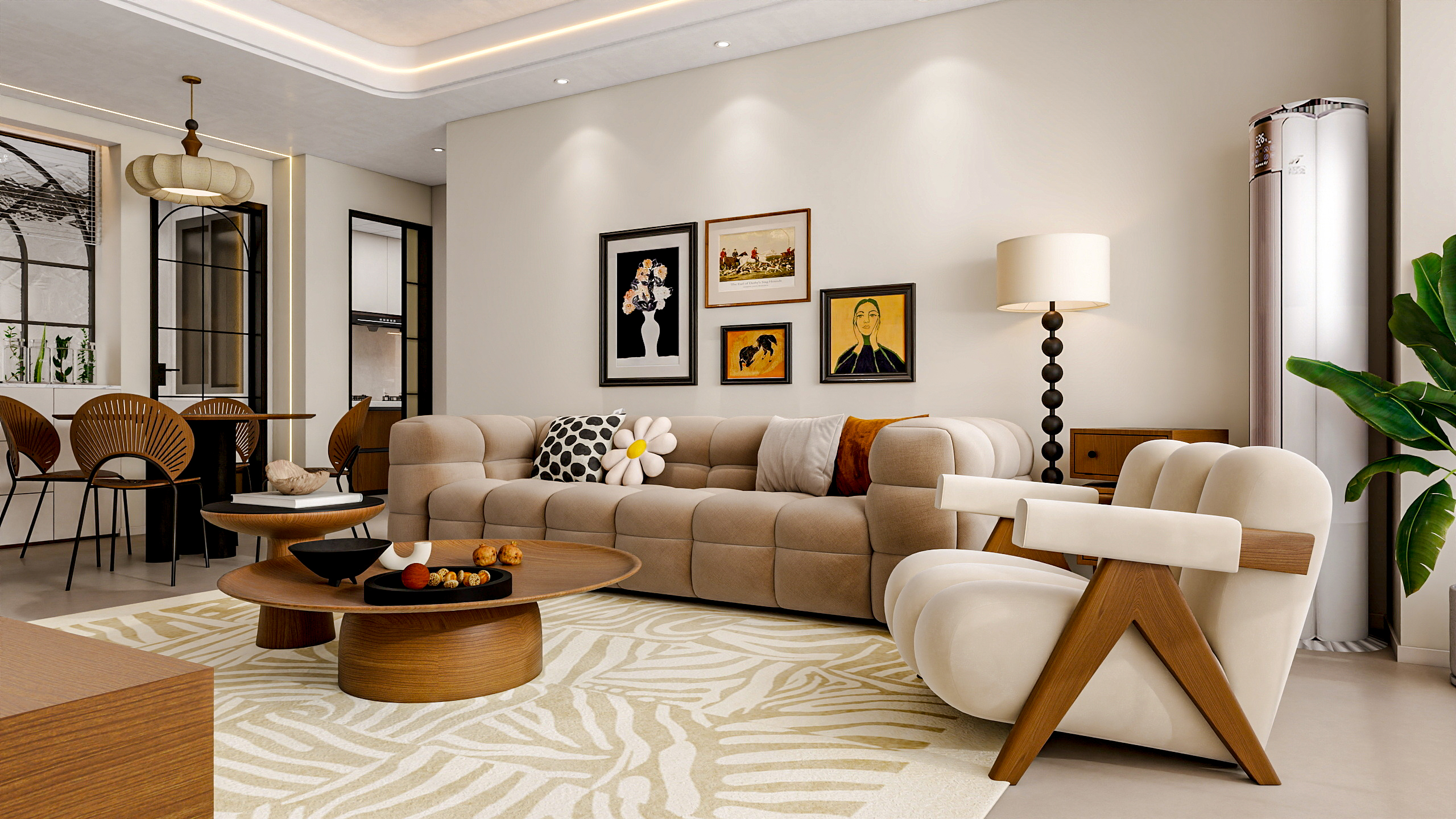 四川成都沙河壹号（85平方中古奶油三居室）-6