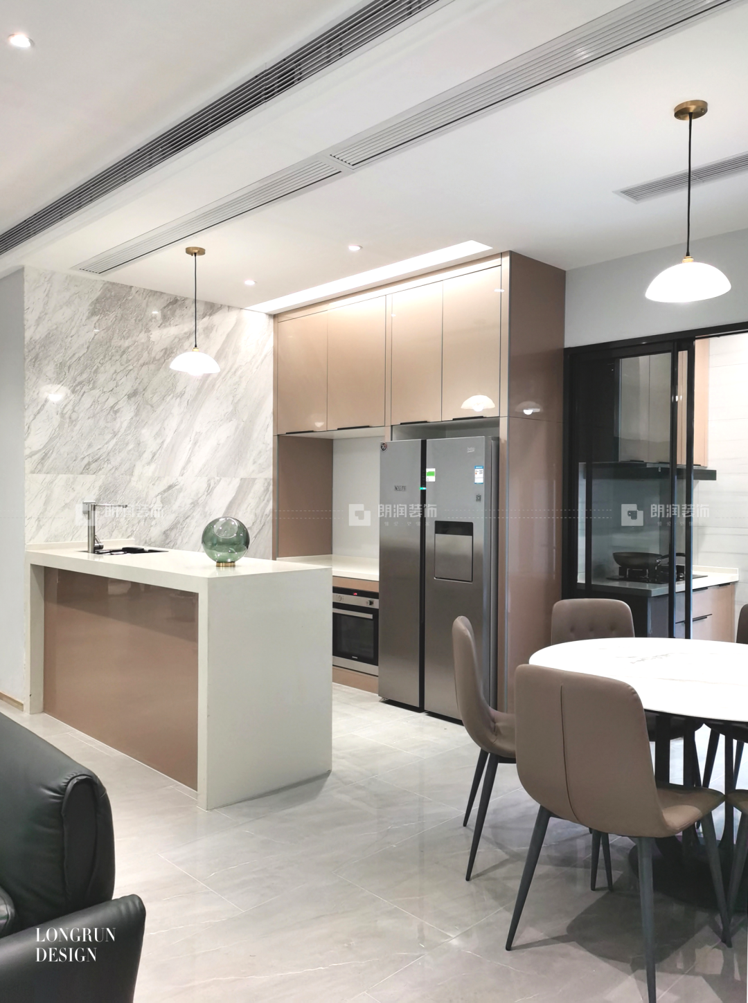 时代尊邸 310㎡现代北欧实景作品丨中国成都丨朗润装饰-19