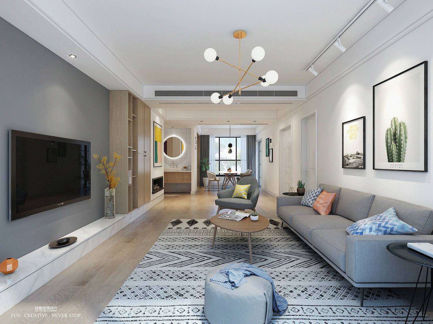 北欧风情的和泰城 125㎡小清新之家-16