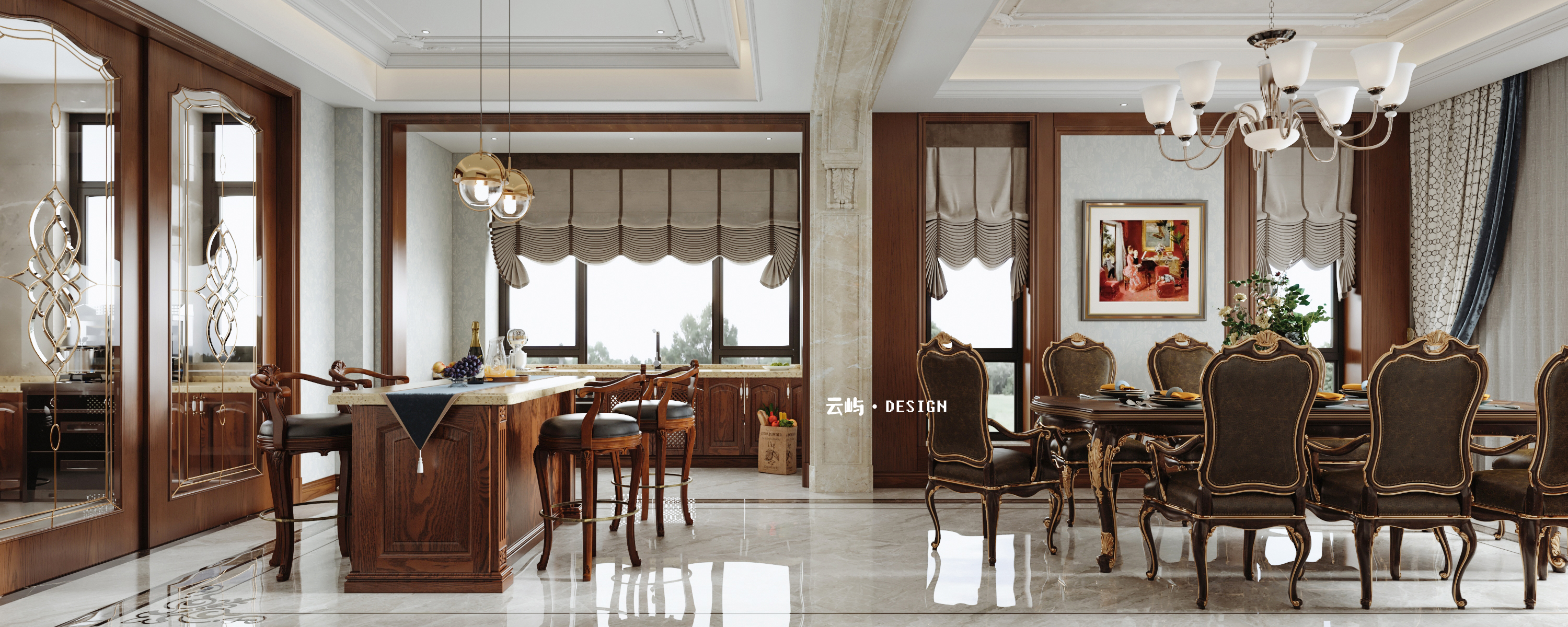 现代轻奢大平层,美式合集-30