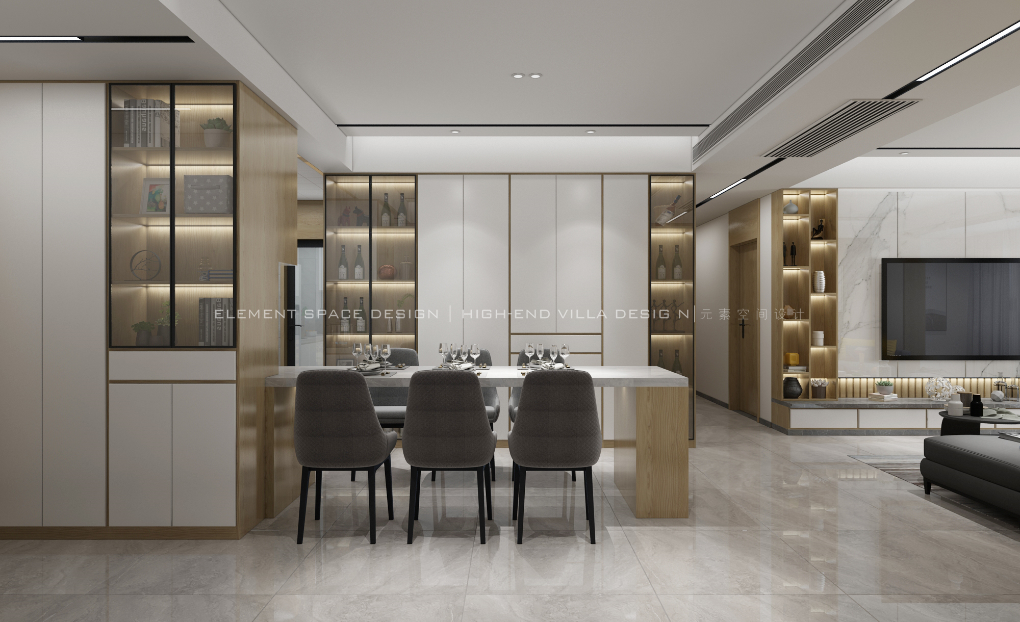 现代无主灯风格全案设计丨元素视觉-6