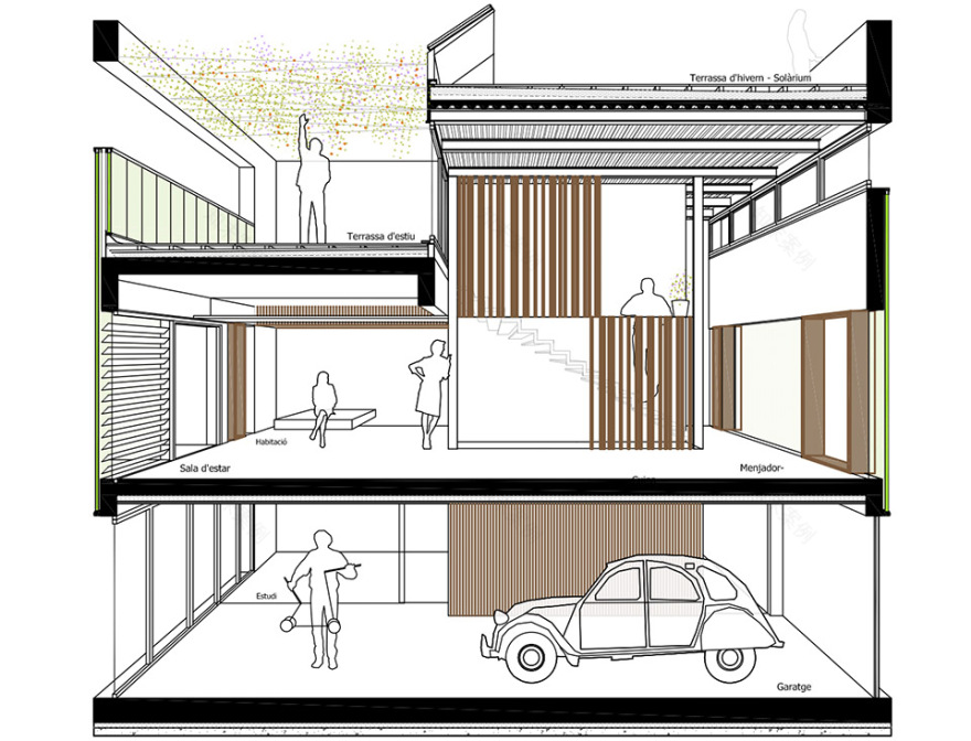 灵活布局的自然光住宅-38