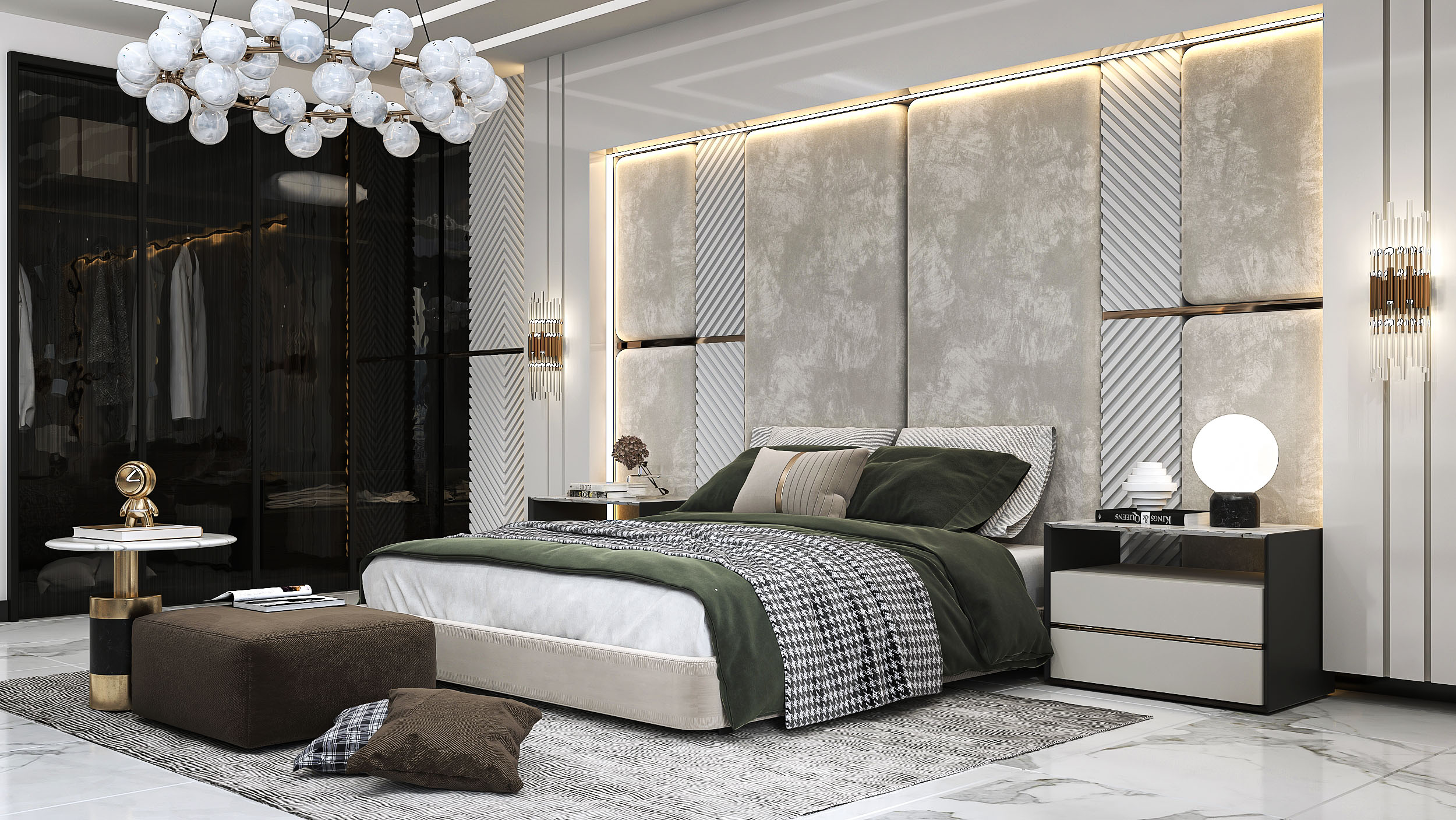 主卧室设计丨约旦安曼丨SARA ALNAIM-19