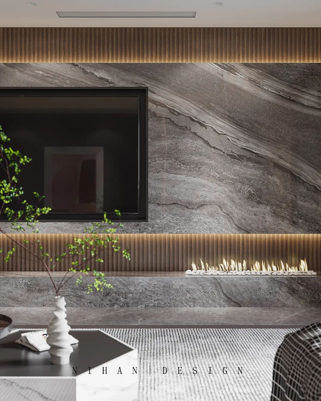 意式轻奢风三口之家丨倪涵-21