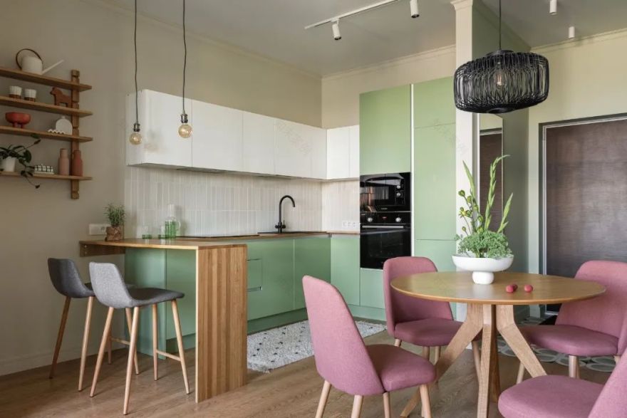 60㎡斯堪的纳维亚公寓设计丨Anastasia Zarkua-6