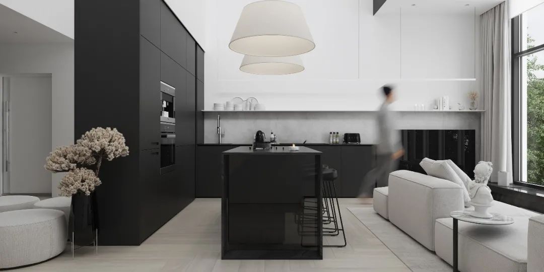 现代黑白色调 loft 公寓丨白俄罗斯明斯克丨Andrew & Darya Zhlobich-1