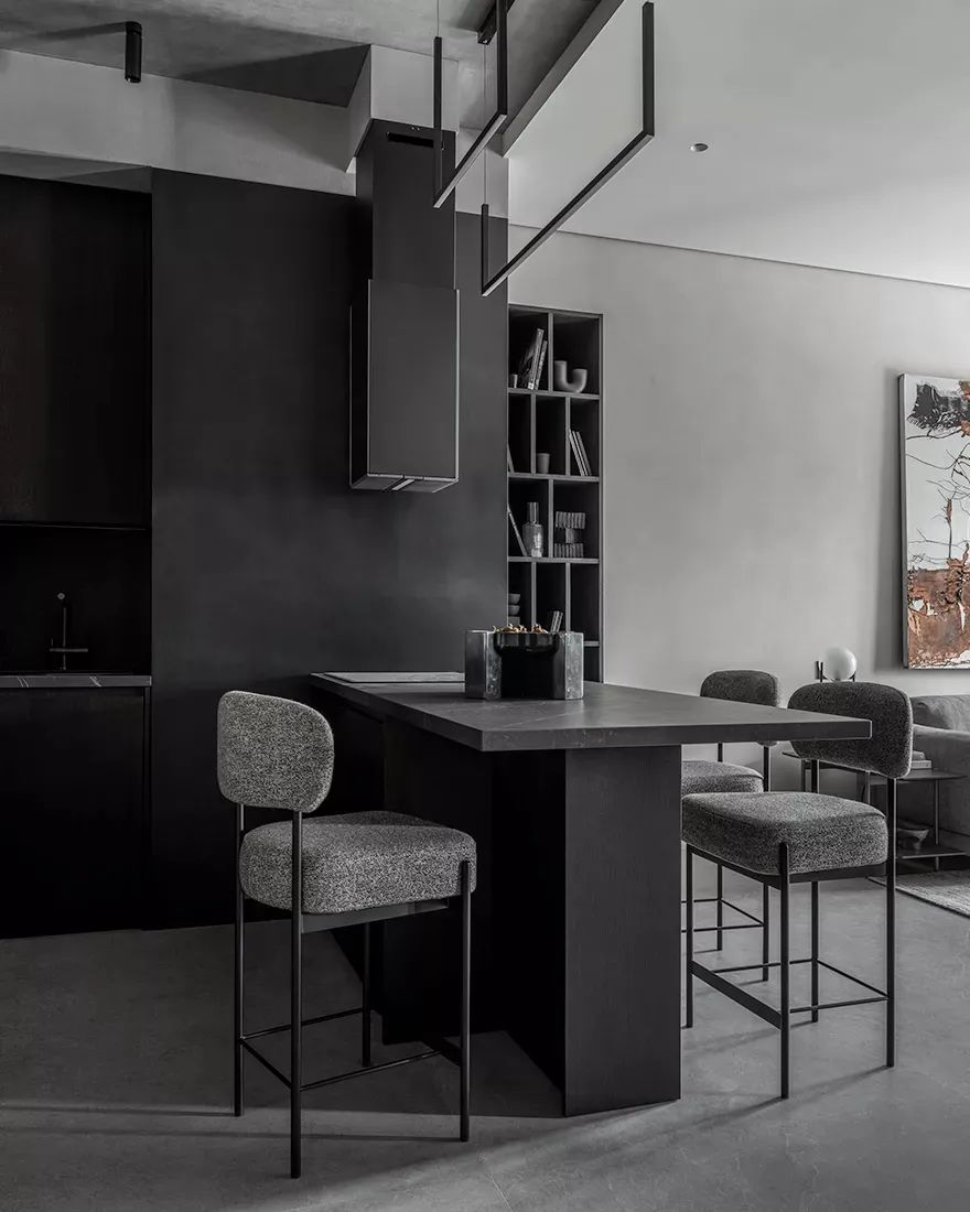 65㎡深色公寓设计丨Svetlana Herzen-9