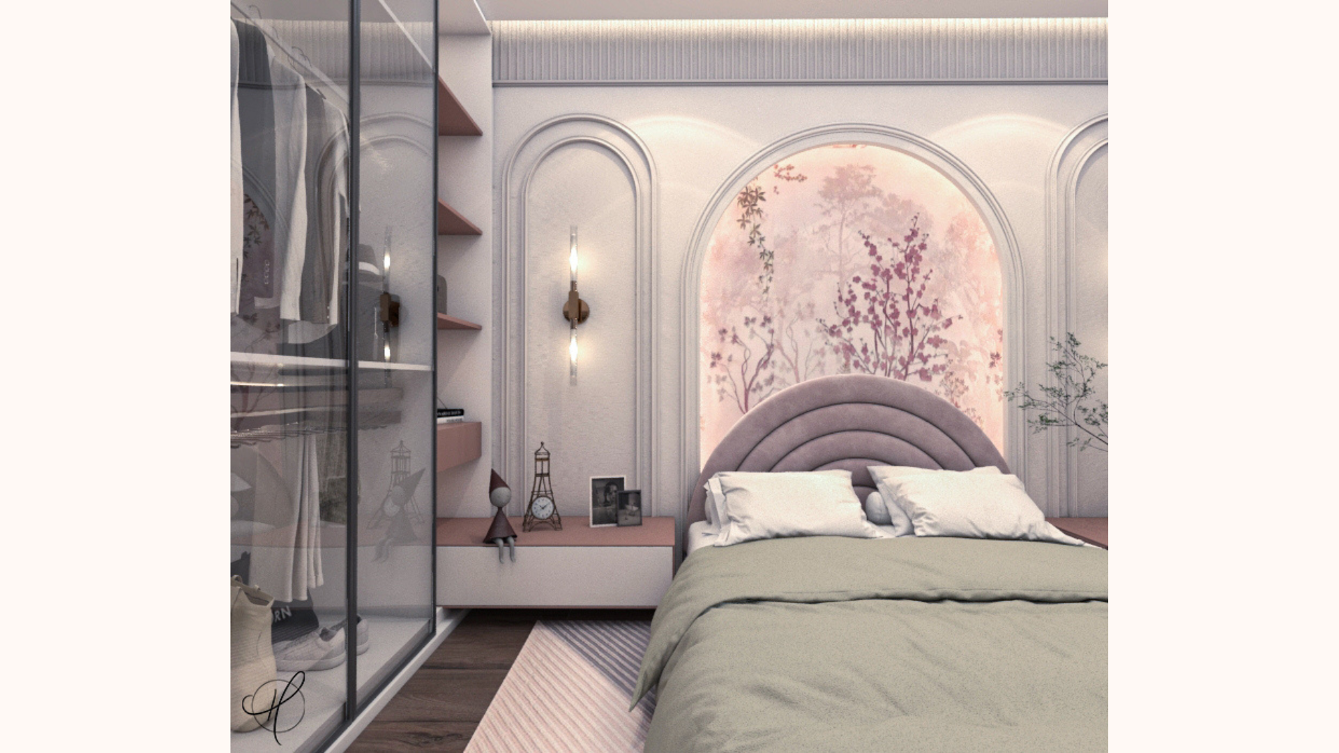 Blush Dream Bedroom（腮红梦幻卧室）丨埃及丨Haneen Elsayed Ahmed-8