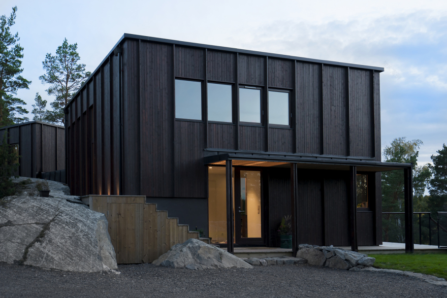 斯德哥尔摩乡村有机景观中的清晰几何建筑-28