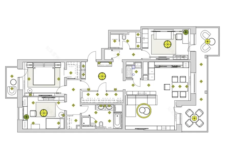 130平米年轻家庭公寓宁静风室内设计丨俄罗斯莫斯科丨MG studio(创始人 Мария Гришиной)-31