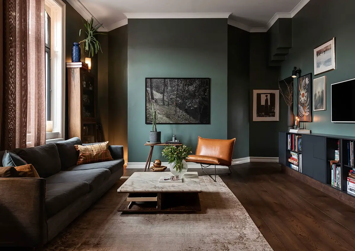 瑞典斯德哥尔摩现代彩色公寓设计-3