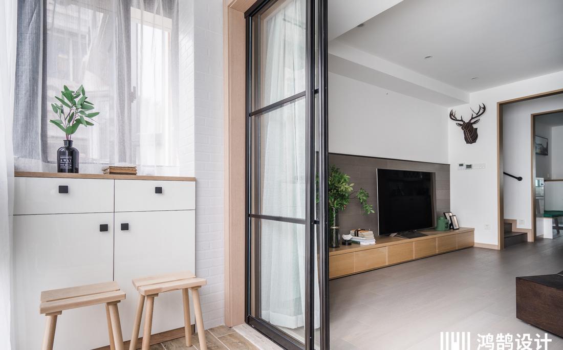 上海老弄堂情怀家居,绿色墨韵温馨一家三口-11