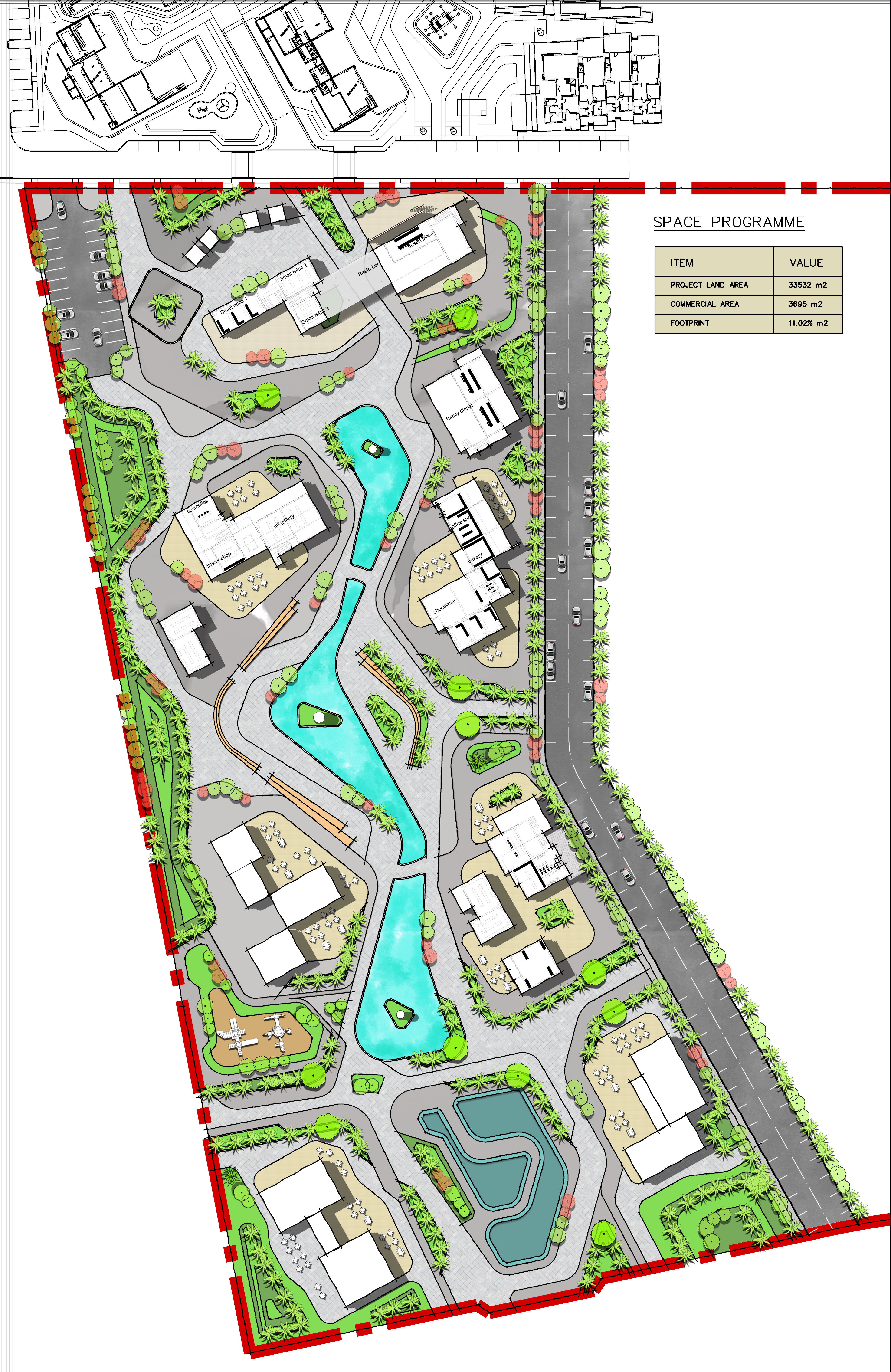 Commercial zone Urban design, landscape architecture-2