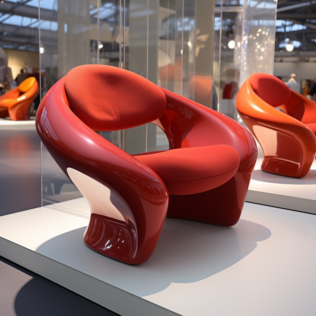 红色异形椅子-1