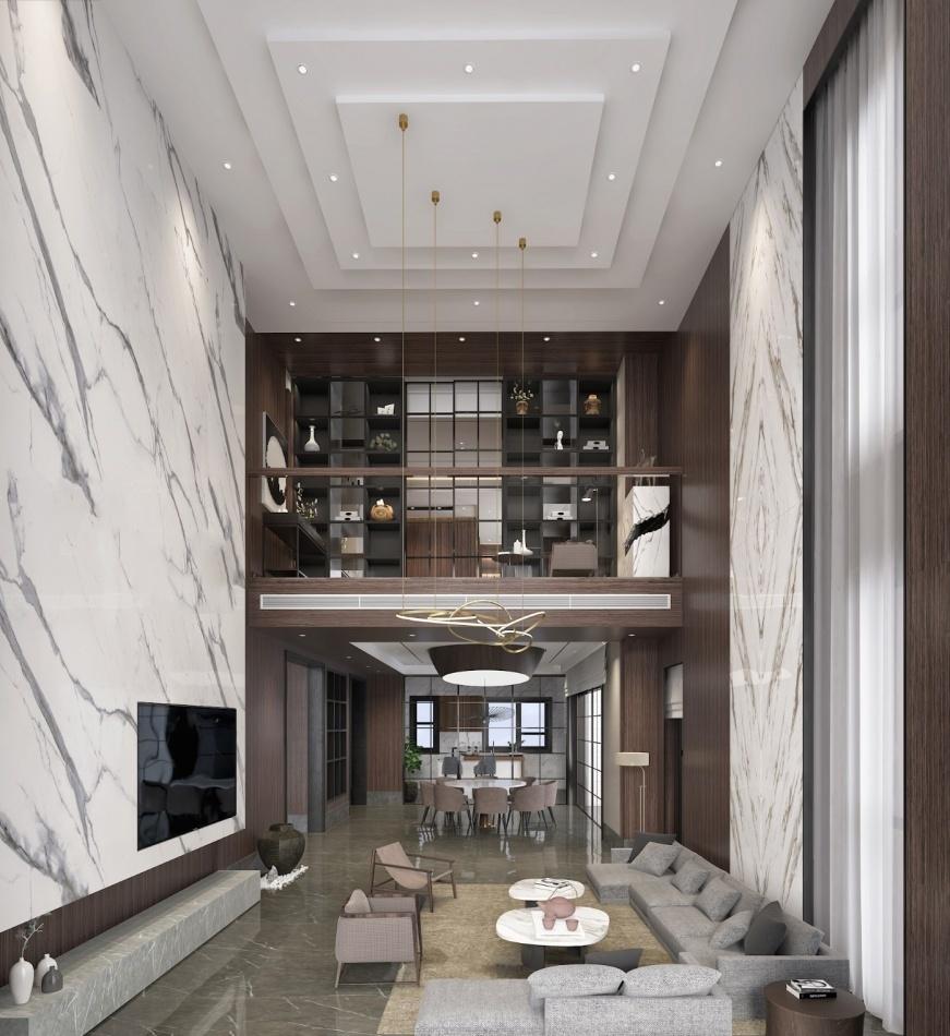 现代简约中式客厅 设计巧妙融合传统与现代-2