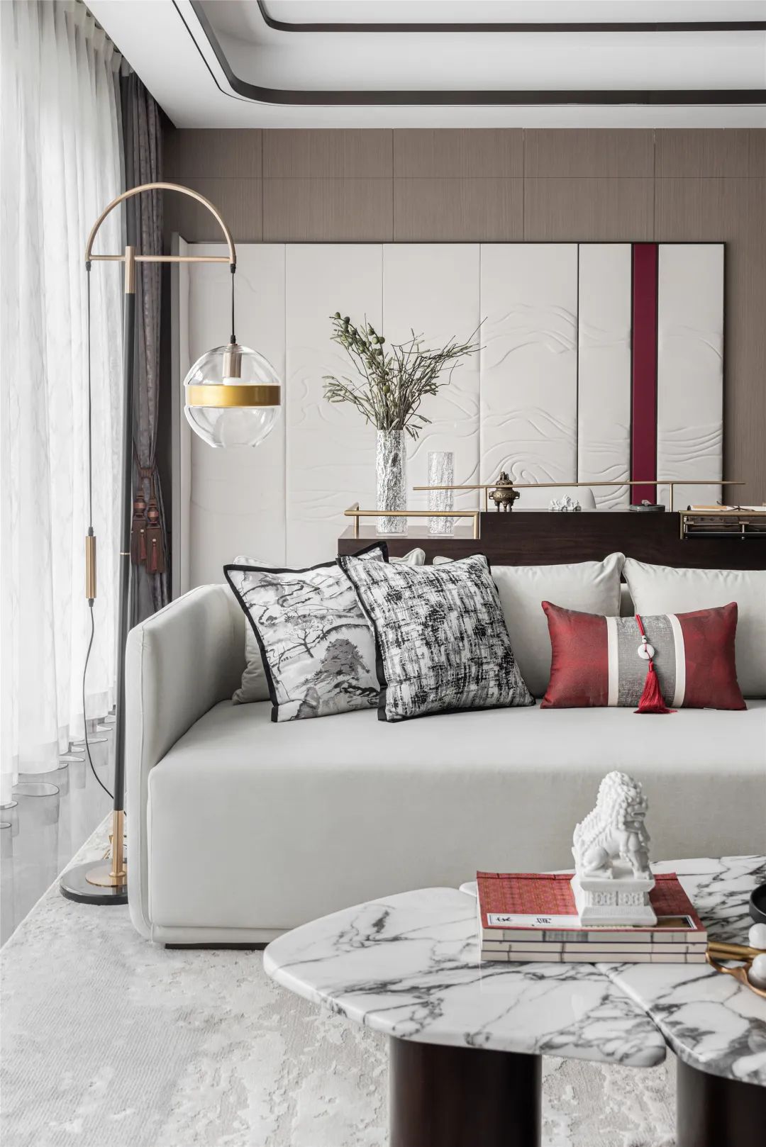 泽京铂宸现代中式样板间丨中国河南丨品辰装饰工程设计有限公司-3