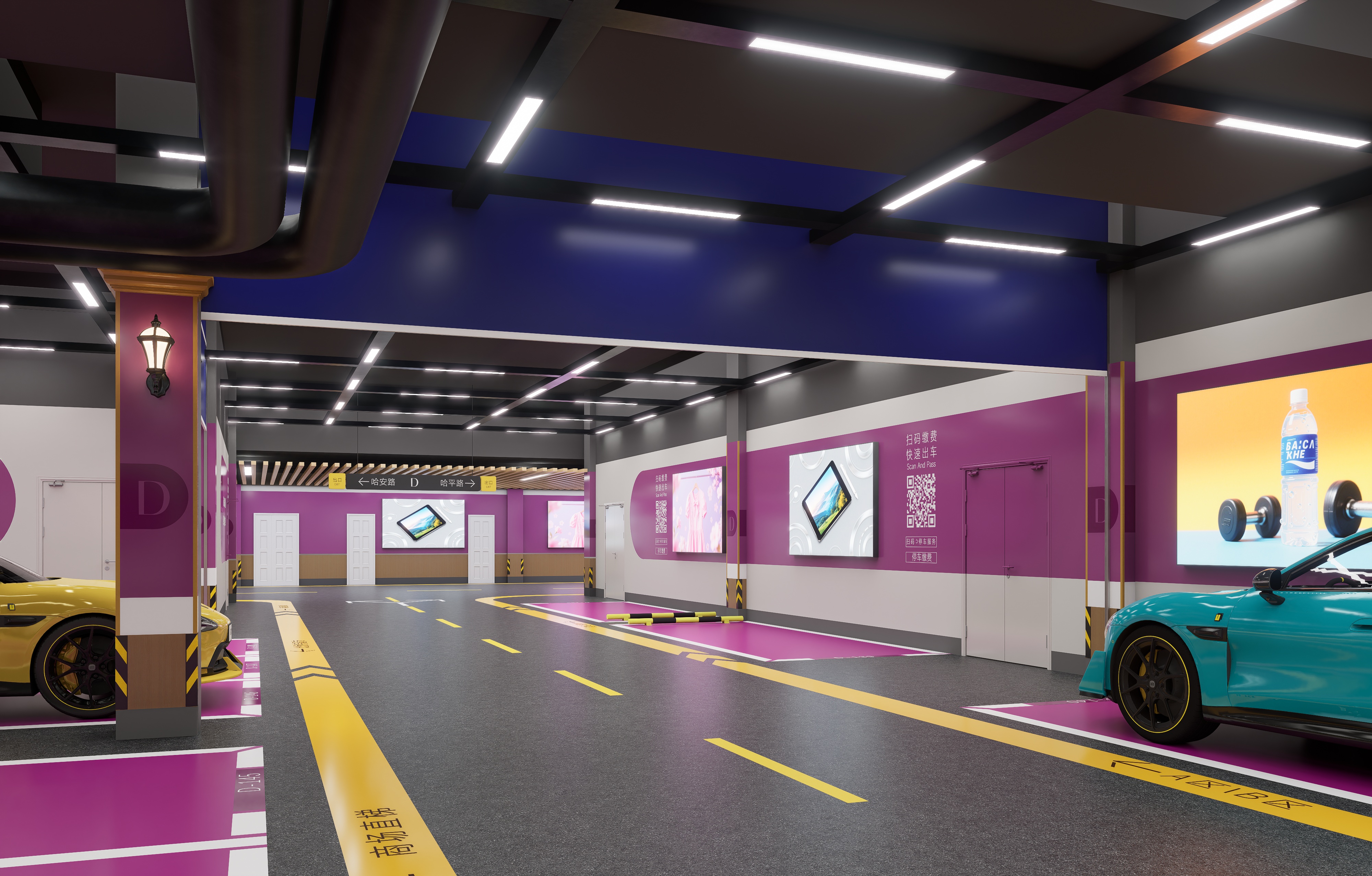 乐松广场地下停车场改造设计丨中国哈尔滨丨哈尔滨汇象创意设计有限公司-23