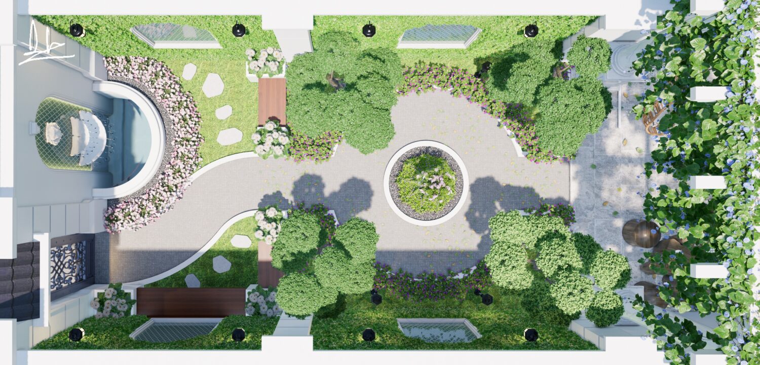 免费的SketchUp花园外部模型丨Duy Loc-8