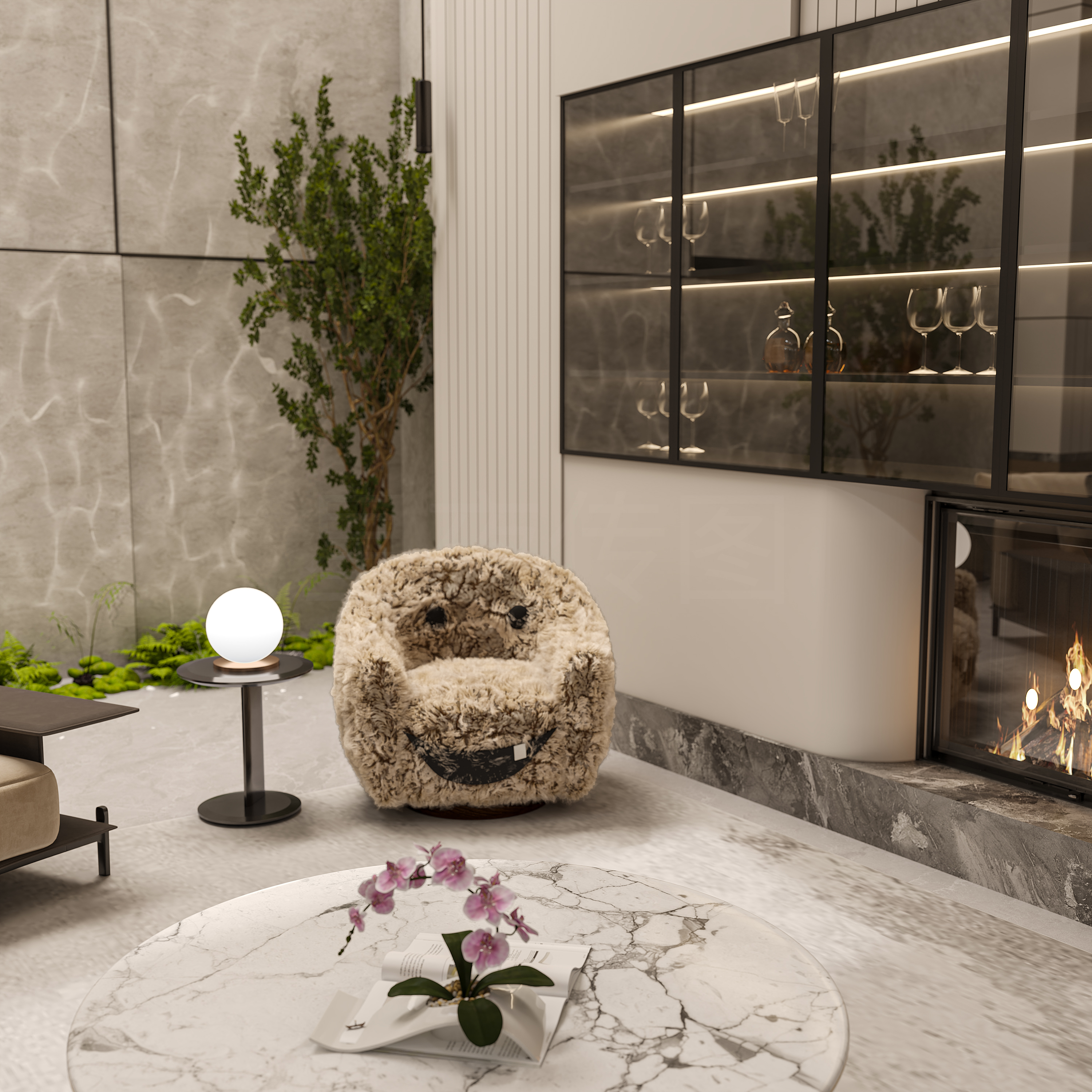 《解构与共生:后现代别墅的流动诗篇》-6