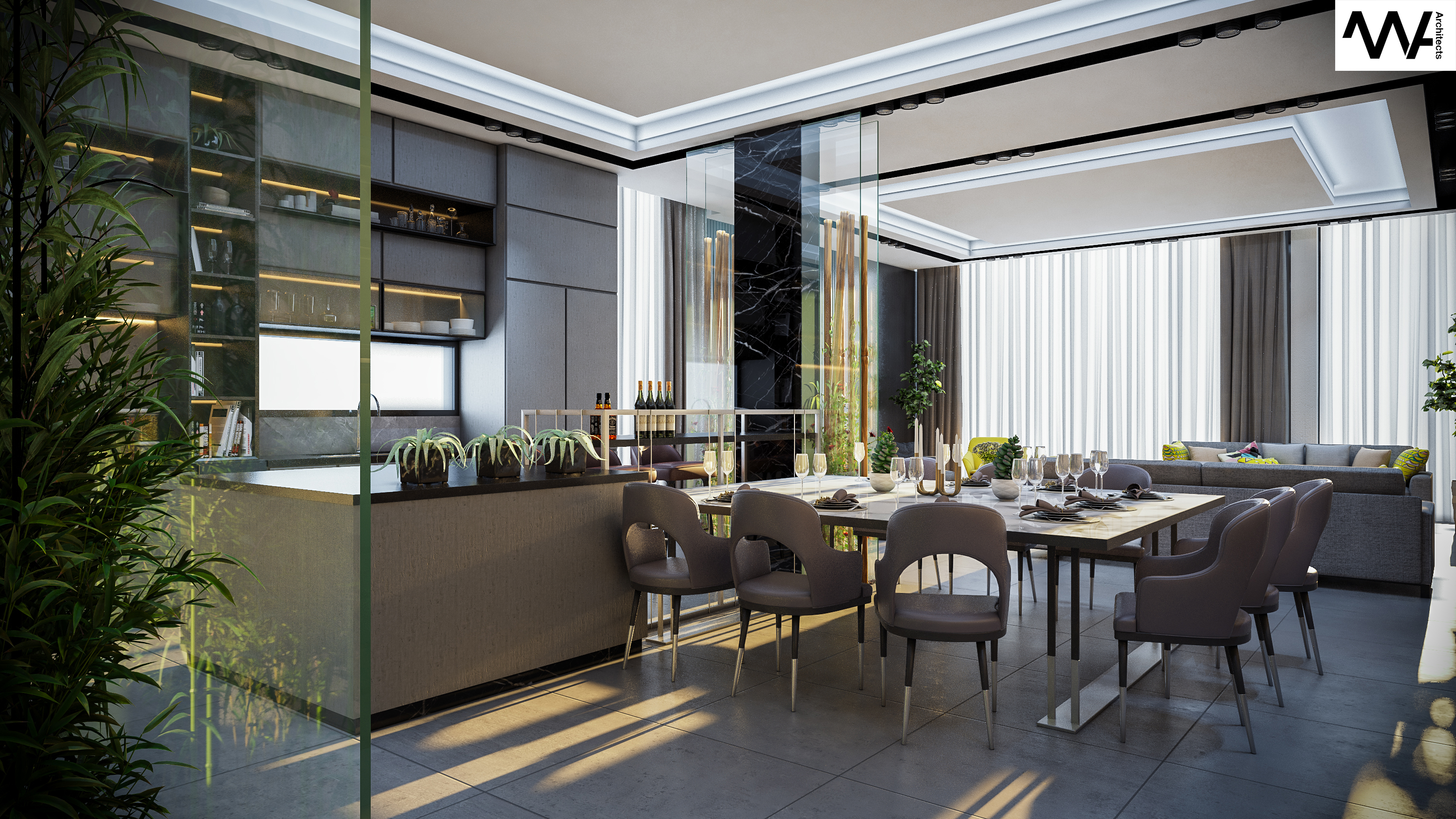 Reception, villa - INTERIOR DESIGN,Seashell North coast-1