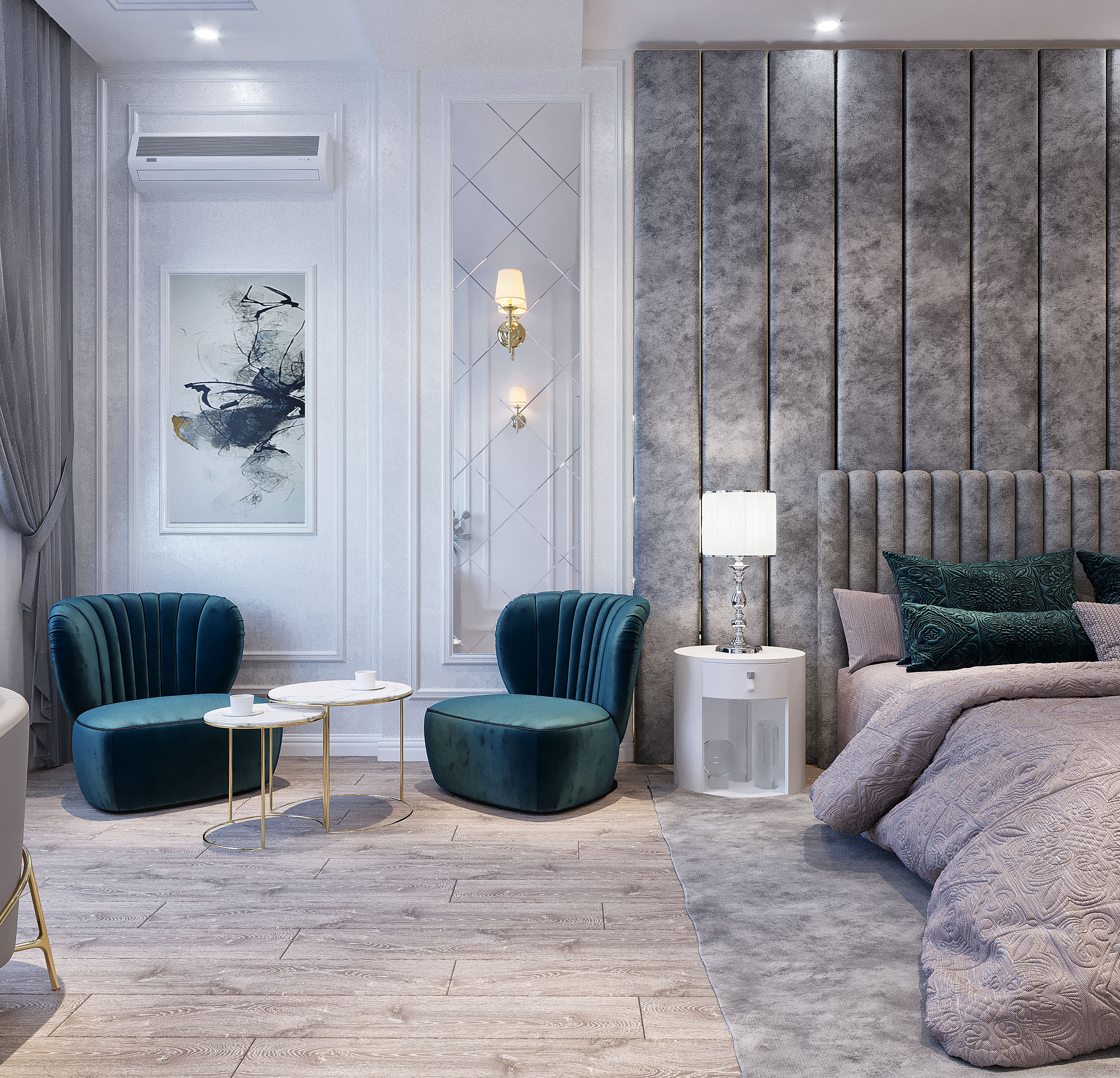 Master Bedroom, Bathroom and Gardirob design-4