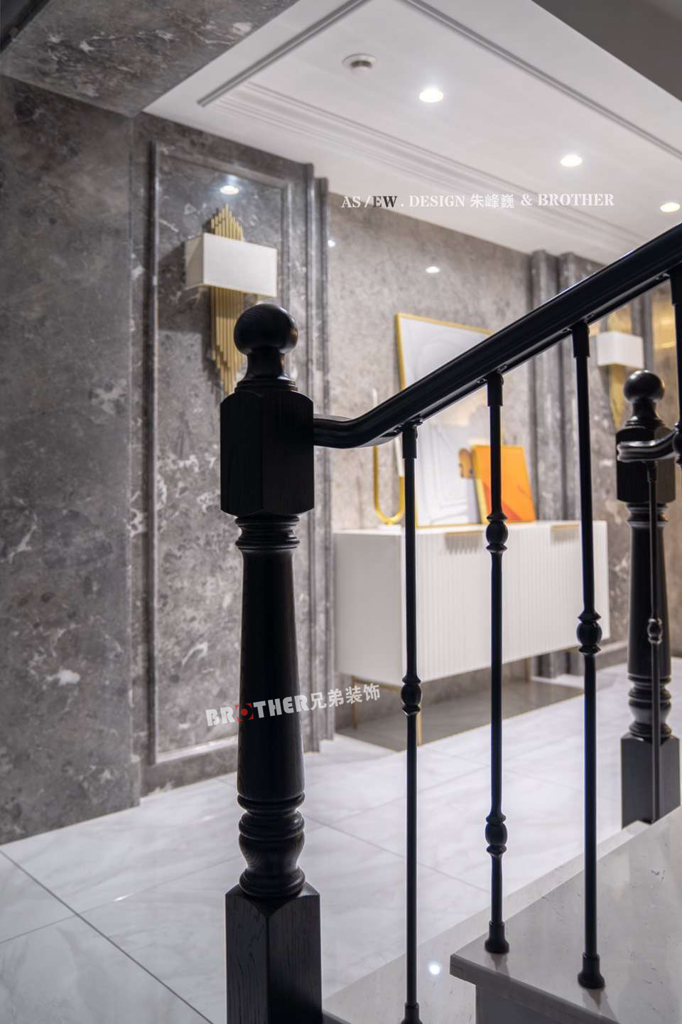 金辉城耀江府轻奢美式跃层装修设计案例-15