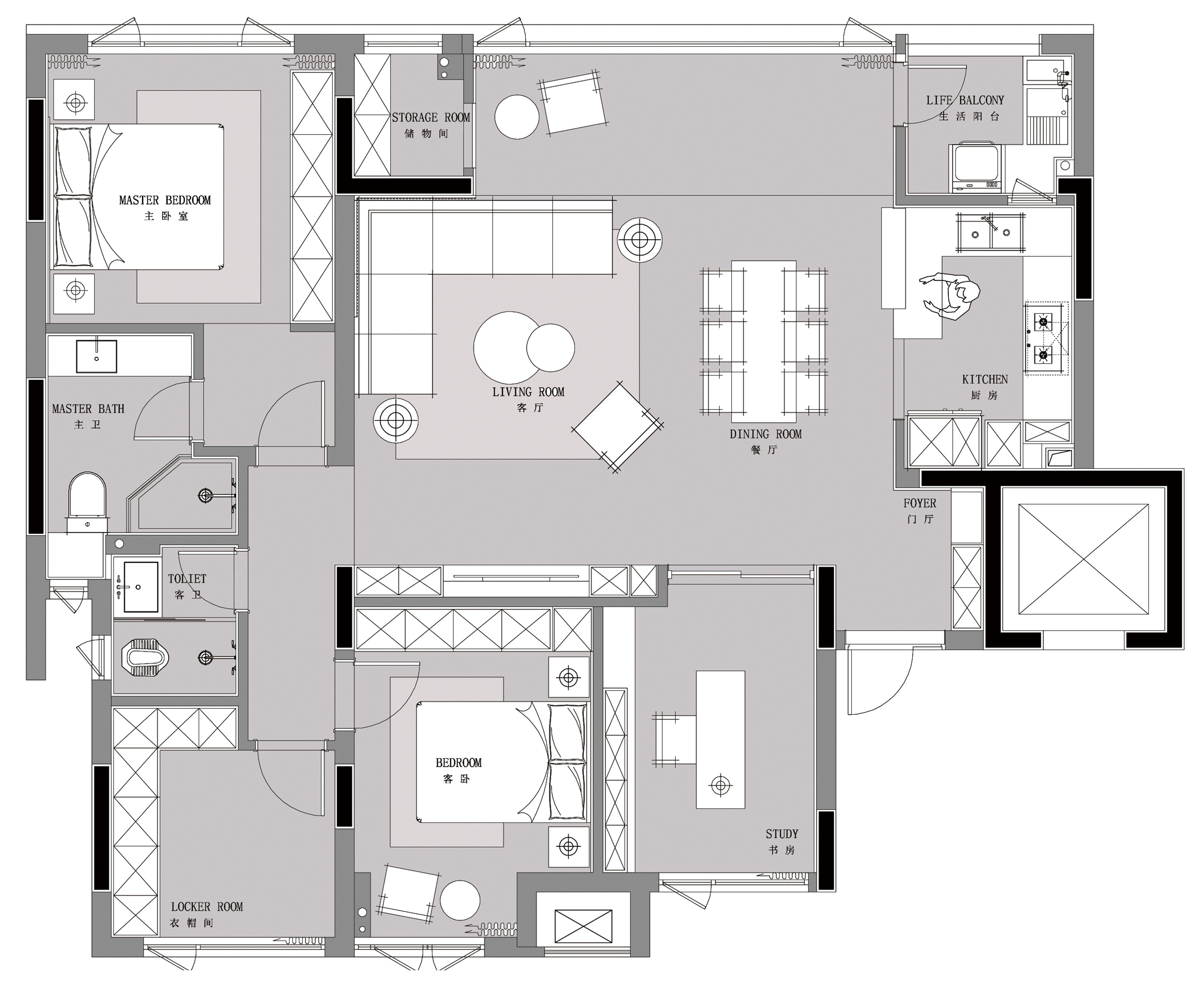 121㎡原木自然风丨DE设计事务所-13
